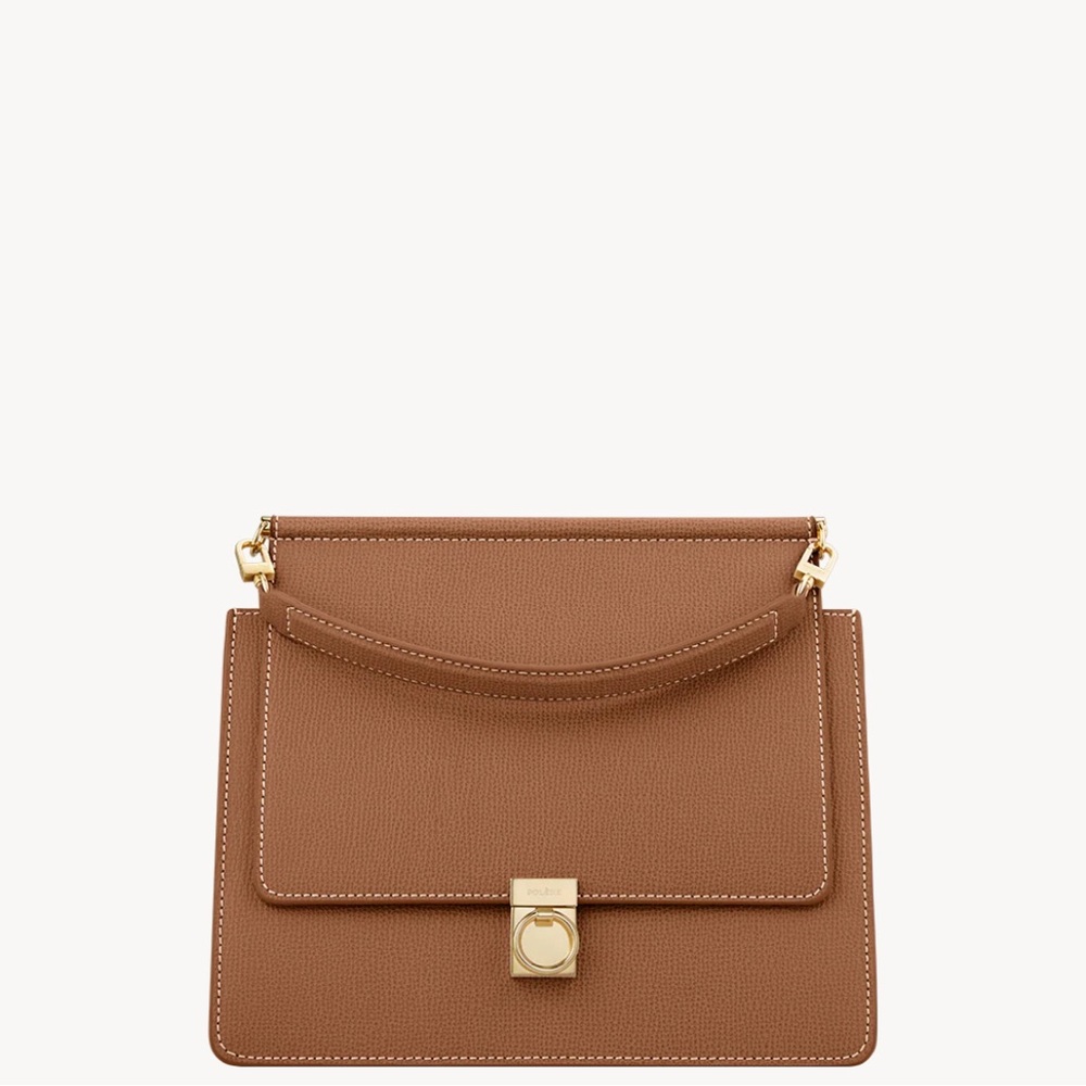 Polene numero sept bag in caramel